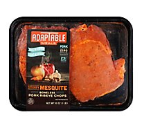 Adaptable Pork Ribeye Chop Boneless Smoked Mesquite - 16 OZ