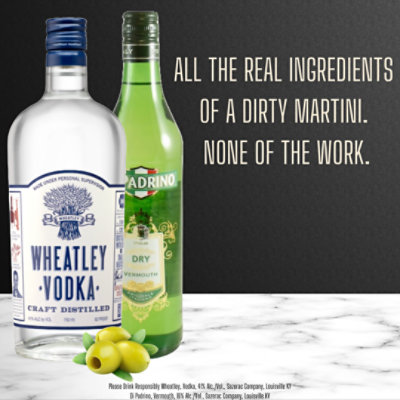 Heublein Dirty Martini Wheatley Vodka Cocktail 55 Proof - 375 Ml - Image 2