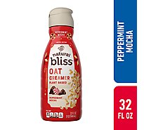 Nestle Coffee mate Natural Bliss Peppermint Mocha Oat Milk Liquid Creamer Bottle - 32 Fl. Oz.