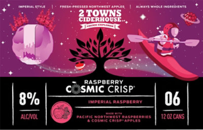 2 Towns Raspberry Cosmic Crisp In Cans - 6-12 FZ - Image 4