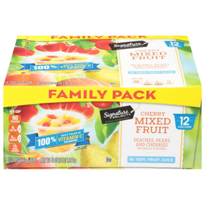 Signature SELECT Fruit Cup Cherry Mix Fruit Family Pack - 12-4 Oz