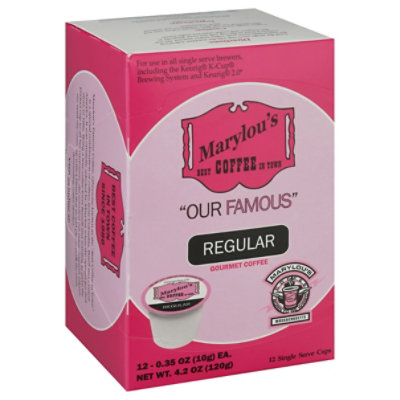 Marylou's Coffee Regular Single Serve Cup Coffee - 12 Count - Image 1