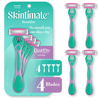 Skintimate Sensitive Womens Disposable Razor - 4  Count - Image 1