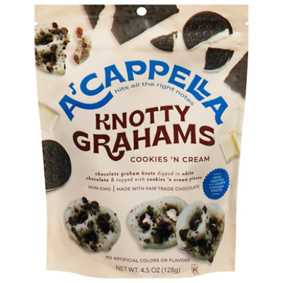 A'cappella Knotty Grahams Cookie & Cream Graham Pretzels - 4.5 Oz - Image 2