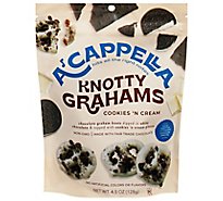 A'cappella Knotty Grahams Cookie & Cream Graham Pretzels - 4.5 Oz