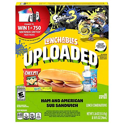 Lunchables Uploaded Ham and American Sub Sandwich Box - 15.36 Oz - Image 3