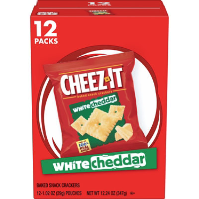 Cheez-It Baked Snack Crackers White Cheddar Cheese Crackers 12 Count - 12.24 Oz - Image 1