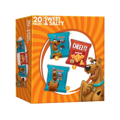 Kellogg's SCOOBY-DOO! Baked Graham Cracker Snacks, Made with Whole Grains,  Kids Lunch Snacks, Cinnamon, 12oz Box (12 Pouches)