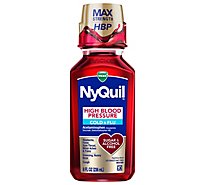 Vicks NyQuil High Blood Pressure Sugar and Alcohol Free Cold and Flu Liquid - 8 Fl. Oz.