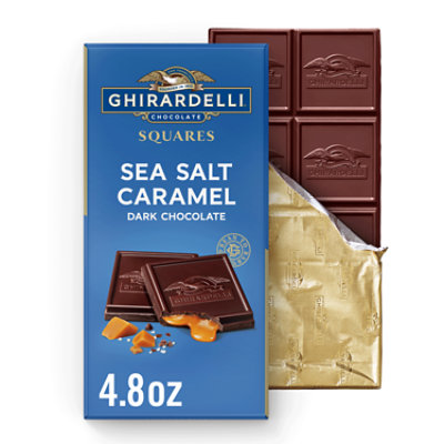 Ghirardelli Sea Salt Caramel Dark Chocolate Squares Bar - 4.8 Oz - Image 1