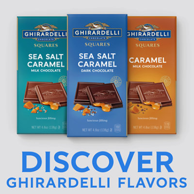 Ghirardelli Sea Salt Caramel Dark Chocolate Squares Bar - 4.8 Oz - Image 2