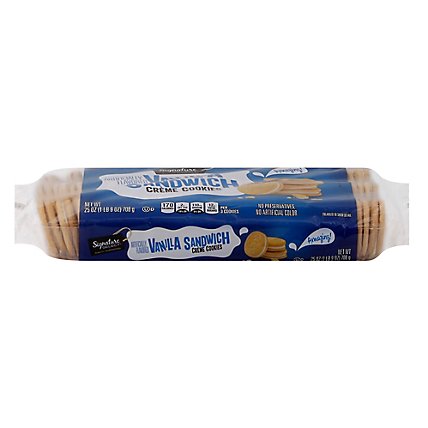Signature Select Sandwich Vanilla Crème Cookies - 25 Oz - Image 2
