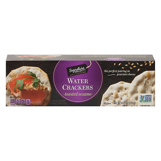 Signature Select Cracker Water Toasted Sesame - 4.25 OZ