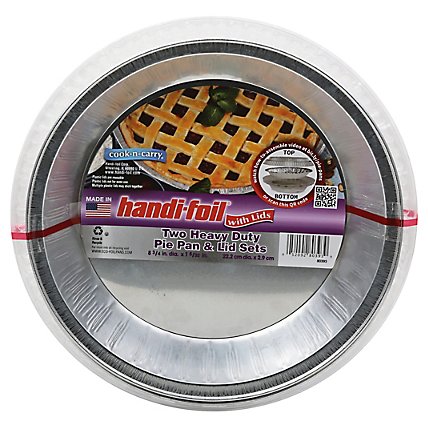 H Foil Heavy Duty Pie Pans W Lids - 2 CT - Image 3