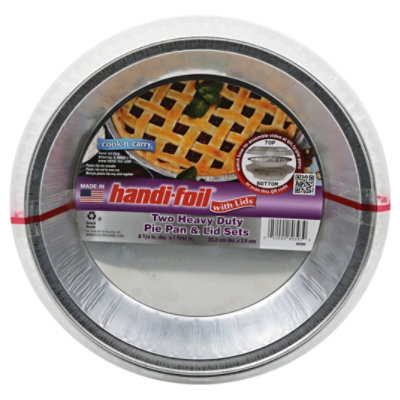 H Foil Heavy Duty Pie Pans W Lids - 2 CT - Image 3