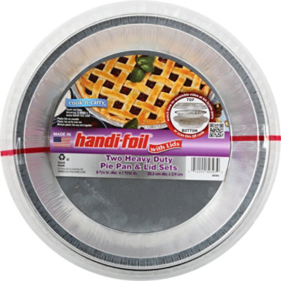 H Foil Heavy Duty Pie Pans W Lids - 2 CT - Image 2