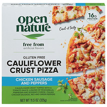 Open Nature Chicken Sausage And Pepper Cauliflower Crust Pizza - 11.5 Oz - Image 2