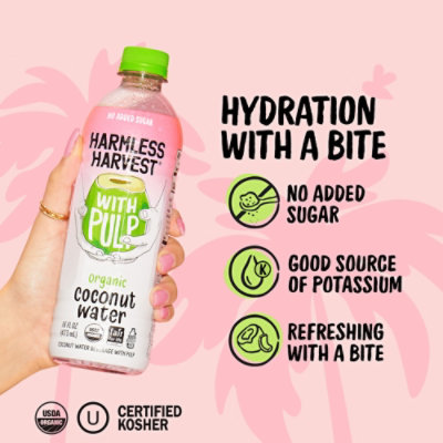 Harmless Harvest Organic Coconut Water with Pulp - 16 Fl. Oz. - Image 4