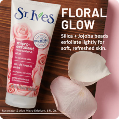 St. Ives Rose Water & Aloe Micro-Exfoliant Face Scrub Gentle Exfoliating Face Wash - 6 Oz - Image 2