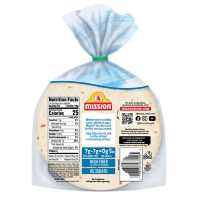 Mission Zero Net Carbs Original Flour Tortillas Street Tacos Size - 14 Count - Image 2