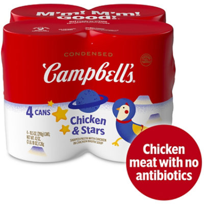 Campbell's Condensed Chicken and Stars Soup 4 Count - 10.5 Oz