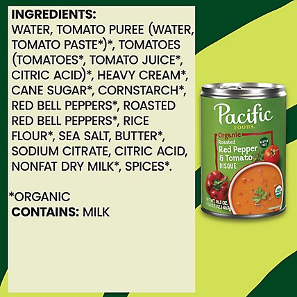 Pacific Foods Organic Roasted Red Pepper And Tomato Bisque - 16.3 Oz - Image 5