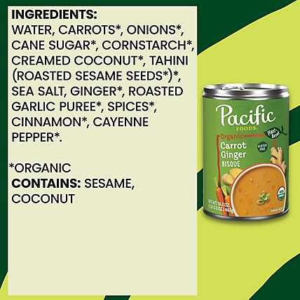 Pacific Foods Organic Carrot Ginger Bisque - 16.3 Oz - Image 5
