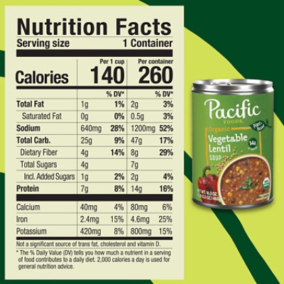 Pacific Foods Organic Vegetable Lentil Soup - 16.3 Oz - Image 4