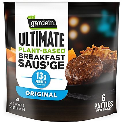 Gardein Ultimate Plant Based Original Vegan Frozen Breakfast Sausage 6 Count - 7.4 Oz - Image 2