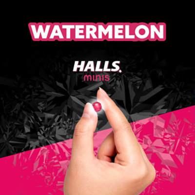 Halls Minis Watermelon Sugar Free Cough Srops - 24 Count - Image 2