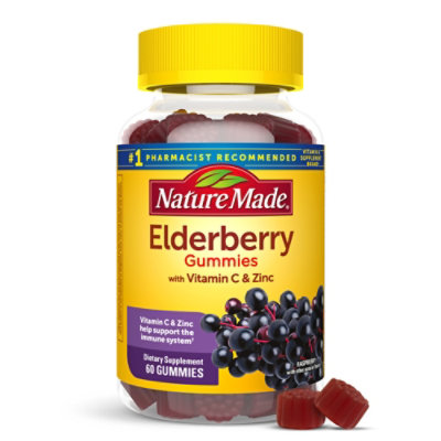 Nature Made Elderberry Gummies With Vitamin C And Zinc - 60 Count - Image 1