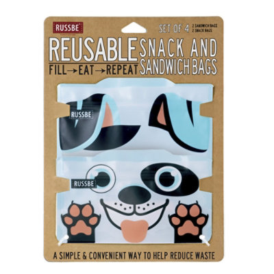 Dog - Set Of 4 Snack/sandwich Bags - 0.152 LB - Image 1