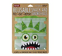 Green Monster Set Of 4 Snack Sandwich Bags Russbe - 0.152 LB