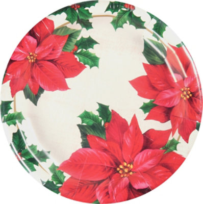 Signature SELECT Classic Poinsettia Lunch Plate - 8 Count - Image 2