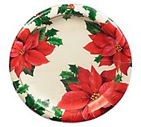 Ssel Clssc Poinsttia Lunch Plate - 8 CT