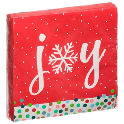 Signature SELECT Holiday Cheer Beverage Napkins - 16 Count - Image 1