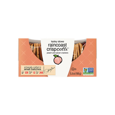 Lesley Stowe Raincoast Crisps Peach Pecan Crispcotti - 5.3 Oz - Image 2