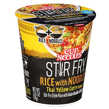 Nissin Cup Noodles Stir Fry Rice With Noodles Thai Yellow Curry Unit - 2.61 OZ - Image 2