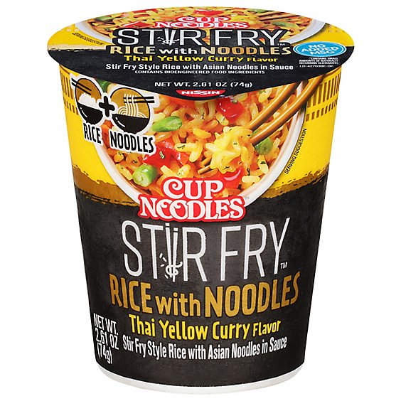 Nissin Cup Noodles Stir Fry Rice With Noodles Thai Yellow Curry Unit - 2.61 OZ