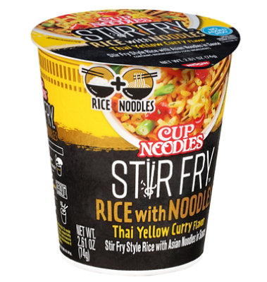 Nissin Cup Noodles Stir Fry Rice With Noodles Thai Yellow Curry Unit - 2.61 OZ - Image 3