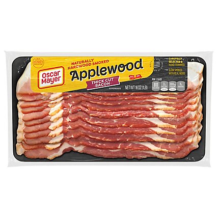 Oscar Mayer Applewood Smoked Thick Cut Bacon - 16 OZ - Image 2