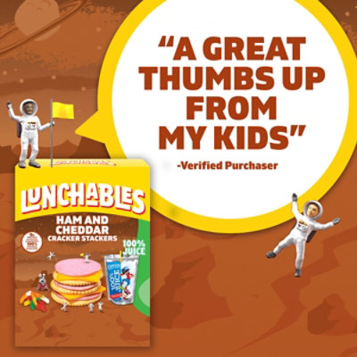 Lunchables Ham and Cheddar Cracker Stackers with Capri Sun 100% Juice Drink and Gummy Worms - 2.8 Oz - Image 4