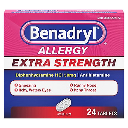 BENADRYL Extra Strength Allegry Relief Tablet - 24 Count - Image 3