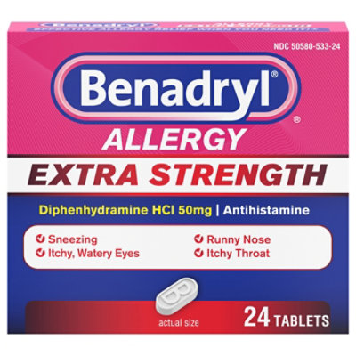 BENADRYL Extra Strength Allegry Relief Tablet - 24 Count - Image 3