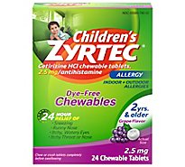 Zyrtec Childrens Grape Allergy Chewable Tablets - 24 Count