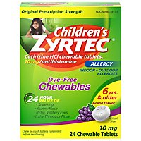 Zyrtec Childrens Grape Allergy Chewable Tablets - 24 Count - Image 1