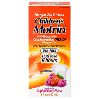 Motrin Childrens Berry Flavored Ibuprofen Kids Medicine - 8 Fl. Oz. - Image 3