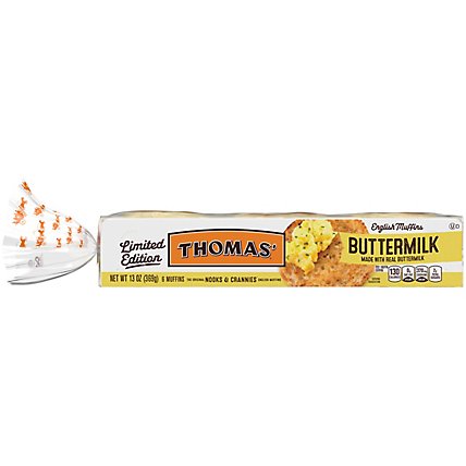 Thomas' Limited Edition Buttermilk English Muffins - 13 Oz - Image 2