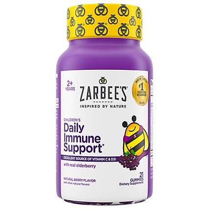 Zarbee's Naturals Childrens Elderberry Immune Support Vitamin C Gummies - 21 Count - Image 3