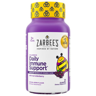 Zarbee's Naturals Childrens Elderberry Immune Support Vitamin C Gummies - 21 Count - Image 3